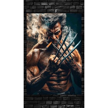 Placa Decorativa Wolverine Metálica Cuadro Póster HD