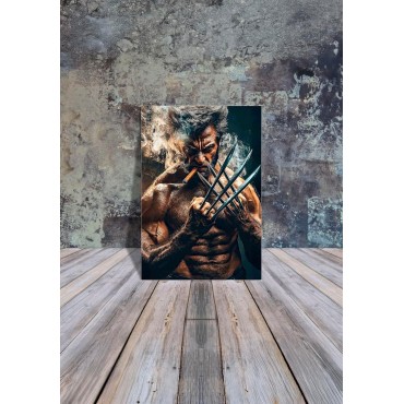 Placa Decorativa Wolverine Metálica Cuadro Póster HD