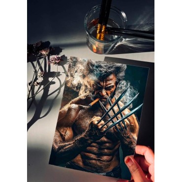 Placa Decorativa Wolverine Metálica Cuadro Póster HD