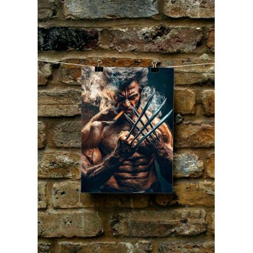 Placa Decorativa Wolverine Metálica Cuadro Póster HD