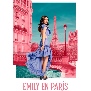 Placa Decorativa Emily In París Metálica Cuadro Póster HD