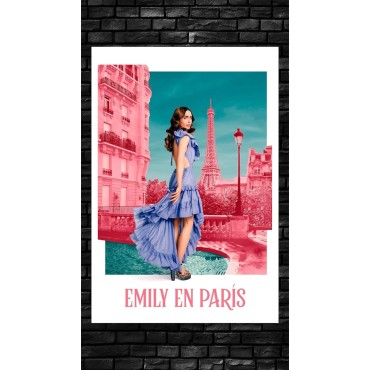Placa Decorativa Emily In París Metálica Cuadro Póster HD