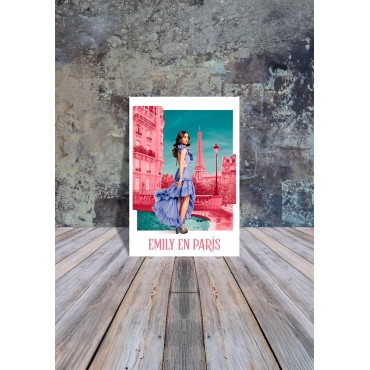 Placa Decorativa Emily In París Metálica Cuadro Póster HD
