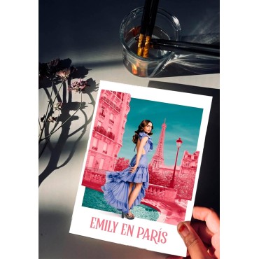 Placa Decorativa Emily In París Metálica Cuadro Póster HD