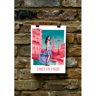 Placa Decorativa Emily In París Metálica Cuadro Póster HD