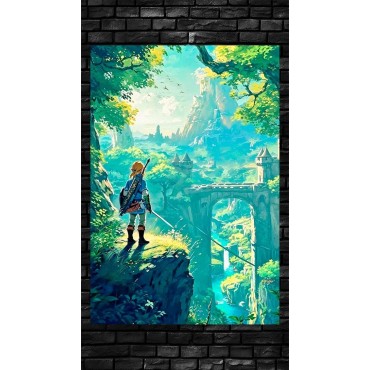 Placa Decorativa Zelda: Breath of the Wild Metálica Cuadro Póster HD