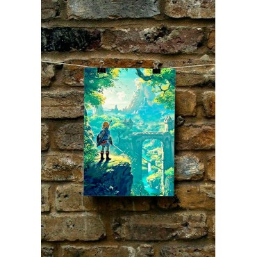 Placa Decorativa Zelda: Breath of the Wild Metálica Cuadro Póster HD