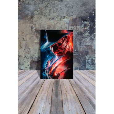 Placa Decorativa Freddie Kruger Metálica Cuadro Póster HD