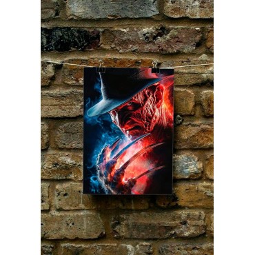 Placa Decorativa Freddie Kruger Metálica Cuadro Póster HD