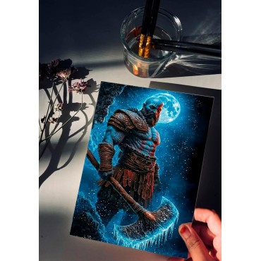 Placa Decorativa God Of Ware Ragnarok Metálica Cuadro Póster HD