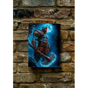 Placa Decorativa God Of Ware Ragnarok Metálica Cuadro Póster HD