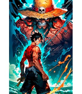 Placa Decorativa Luffy One Piece Metálica Cuadro Póster HD