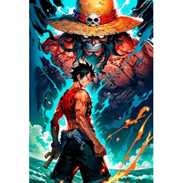 Placa Decorativa Luffy One Piece Metálica Cuadro Póster HD