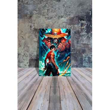 Placa Decorativa Luffy One Piece Metálica Cuadro Póster HD