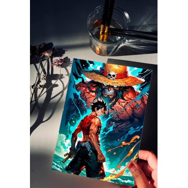 Placa Decorativa Luffy One Piece Metálica Cuadro Póster HD