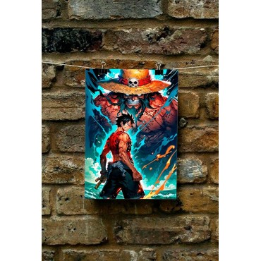 Placa Decorativa Luffy One Piece Metálica Cuadro Póster HD