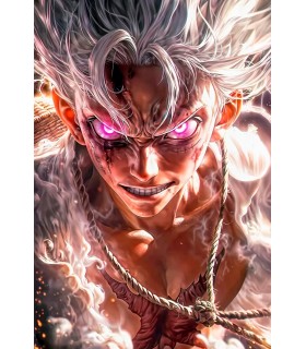 Placa Decorativa Luffy Gear Metálica Cuadro Póster HD
