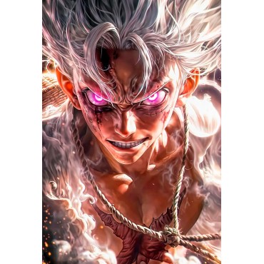 Placa Decorativa Luffy Gear Metálica Cuadro Póster HD