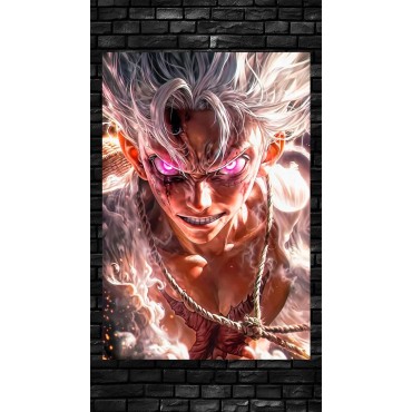 Placa Decorativa Luffy Gear Metálica Cuadro Póster HD