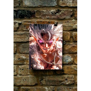 Placa Decorativa Luffy Gear Metálica Cuadro Póster HD