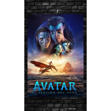 Placa Decorativa Avatar El Sentio Del Agua Metálica Cuadro Póster HD