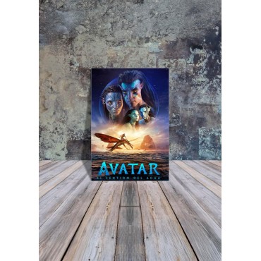 Placa Decorativa Avatar El Sentio Del Agua Metálica Cuadro Póster HD