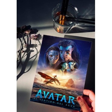 Placa Decorativa Avatar El Sentio Del Agua Metálica Cuadro Póster HD