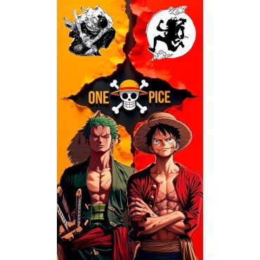 Placa Decorativa Luffy & Roronoa Metálica Cuadro Póster HD