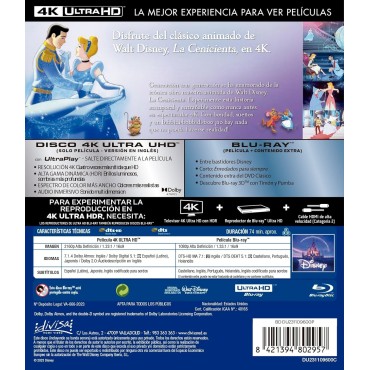 La Cenicienta (Cinderella) (4K UHD + Blu-ray) [Blu-ray]