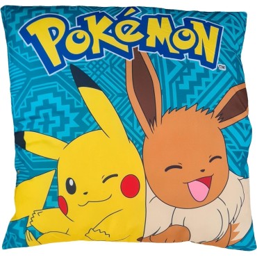 Cojín Pokémon Pikachu Y Eevee 38 x 38 cms