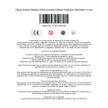 Figura Grizzlor Masters of the Universe Cartoon Collection Articulada 14 cms