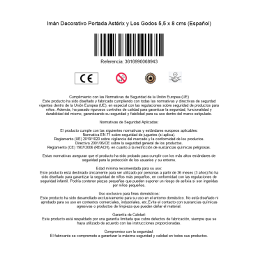 Imán Decorativo Portada Astérix y Los Godos 5,5 x 8 cms (Español)