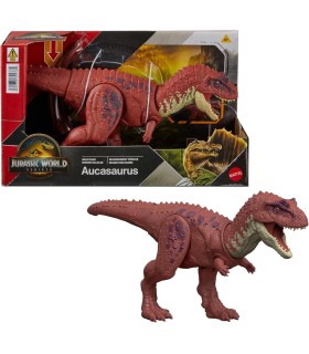 Figura Aucasaurus Con Sonido Jurassic World Rebirth Articulada 12 cms
