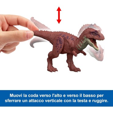 Figura Aucasaurus Con Sonido Jurassic World Rebirth Articulada 12 cms