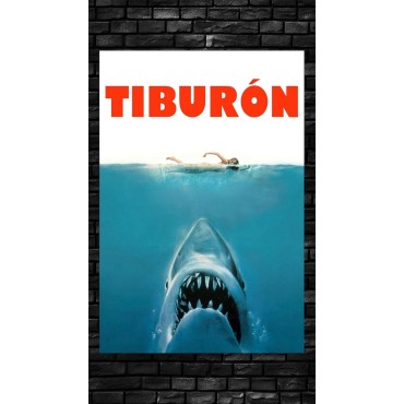 Placa Decorativa Tiburón Metálica Cuadro Póster HD