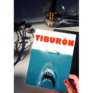Placa Decorativa Tiburón Metálica Cuadro Póster HD