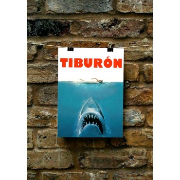 Placa Decorativa Tiburón Metálica Cuadro Póster HD