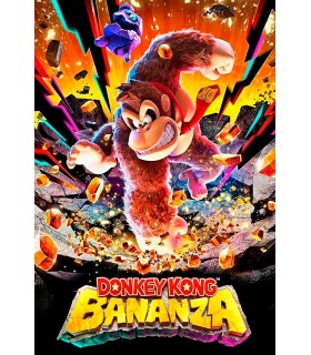 Placa Decorativa Donkey Kong: Bananza Metálica Cuadro Póster HD