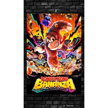 Placa Decorativa Donkey Kong: Bananza Metálica Cuadro Póster HD