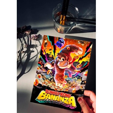 Placa Decorativa Donkey Kong: Bananza Metálica Cuadro Póster HD