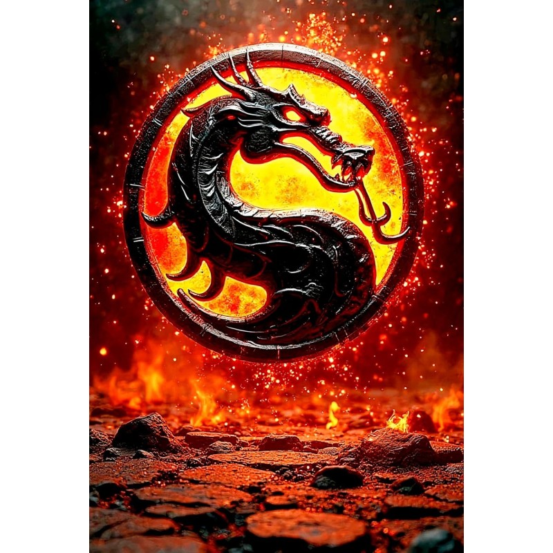 Placa Decorativa Mortal Kombat Metálica Cuadro Póster HD