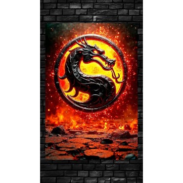Placa Decorativa Mortal Kombat Metálica Cuadro Póster HD