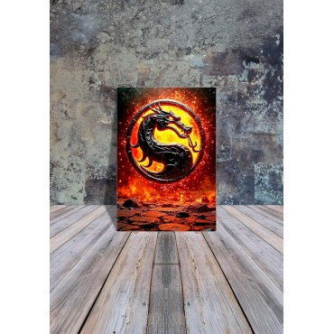 Placa Decorativa Mortal Kombat Metálica Cuadro Póster HD