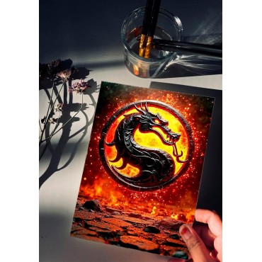 Placa Decorativa Mortal Kombat Metálica Cuadro Póster HD