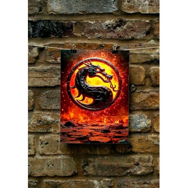 Placa Decorativa Mortal Kombat Metálica Cuadro Póster HD