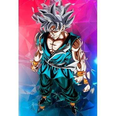 Placa Decorativa Ultra Instinto Son Goku Dragon Ball Super Metálica Cuadro Póster HD