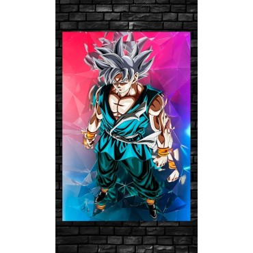 Placa Decorativa Ultra Instinto Son Goku Dragon Ball Super Metálica Cuadro Póster HD