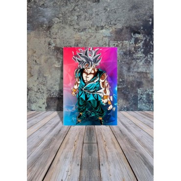 Placa Decorativa Ultra Instinto Son Goku Dragon Ball Super Metálica Cuadro Póster HD