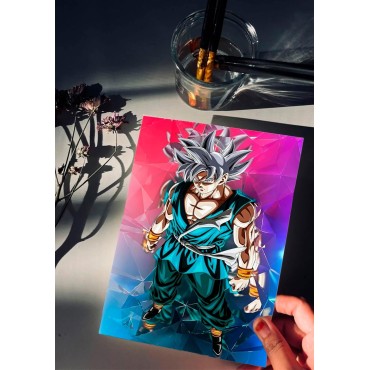 Placa Decorativa Ultra Instinto Son Goku Dragon Ball Super Metálica Cuadro Póster HD