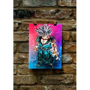 Placa Decorativa Ultra Instinto Son Goku Dragon Ball Super Metálica Cuadro Póster HD
